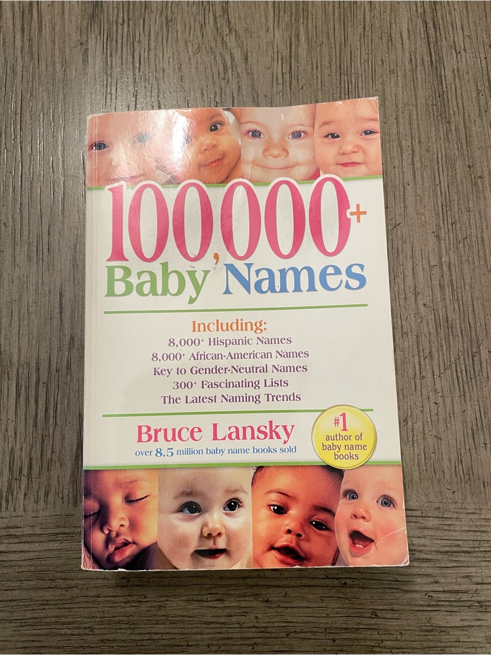 100,000 Baby Names book, 700 pages.